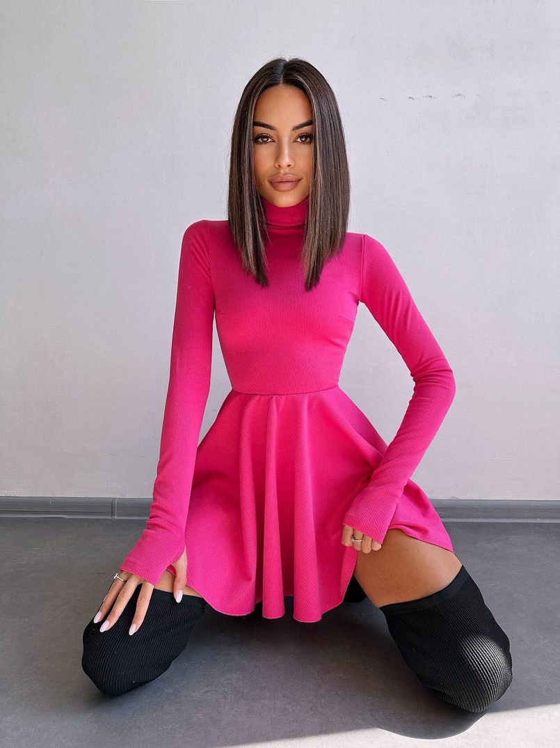 Сукня міні зі спідницею-сонцем  Сукня міні зі спідницею-сонцем  | PUSHKA SHOP