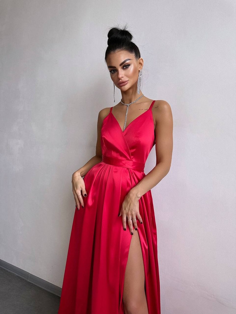 Атласна сукня максі  Атласна сукня максі  | PUSHKA SHOP