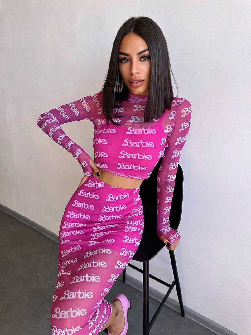 Комплект: топ + спідниця міді   | PUSHKA SHOP