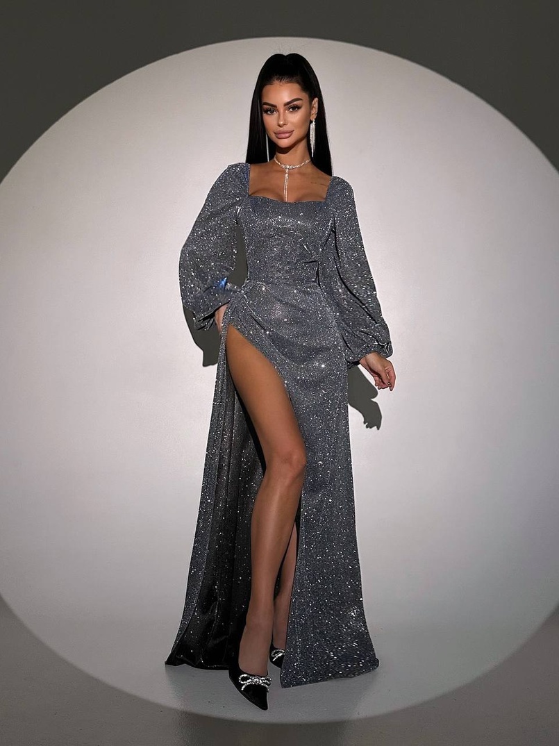 Сяючий комплект: корсет + спідниця  максі з драпіруванням Сяючий комплект: корсет + спідниця  максі з драпіруванням | PUSHKA SHOP