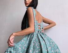 Корсетна сукня з подвійною спідницею  | PUSHKA SHOP