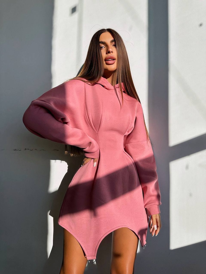 Тепле приталене худі з капюшоном на флісі + корсет на шнурівці Можна носити з корсетом та без Тепле приталене худі з капюшоном на флісі + корсет на шнурівці Можна носити з корсетом та без | PUSHKA SHOP