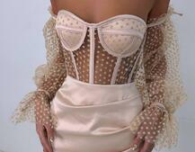 Улюблений комплект в новому виконанні: корсет бюстьє з об’ємними рукавами + спідниця міні | PUSHKA SHOP