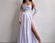 Атласний комплект: корсет + спідниця максі Атласний комплект: корсет + спідниця максі | PUSHKA SHOP