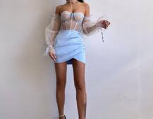 Атласний  комплект: корсет + спідниця  Атласний  комплект: корсет + спідниця  | PUSHKA SHOP