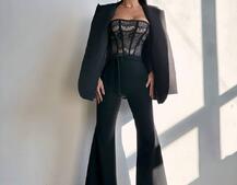 Комплект: піджак + комбінезон кльош  Комплект: піджак + комбінезон кльош  | PUSHKA SHOP