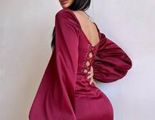 Атласний  комплект: корсет + спідниця з драпіруванням | PUSHKA SHOP