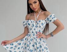 Сукня- міні у квітковий принт | PUSHKA SHOP