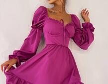 Платье с чашечками и пышной юбкой с оборками   Платье с чашечками и пышной юбкой с оборками   | PUSHKA SHOP