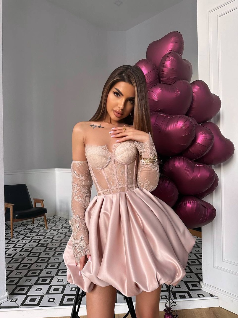 Комплект : мереживний корсет  з чашечками+ спідниця балон  | PUSHKA SHOP