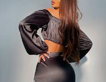 Атласный комплект, декорированный стразами   Атласный комплект, декорированный стразами   | PUSHKA SHOP