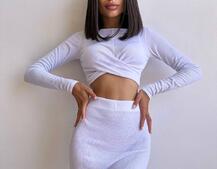 Комплект: топ + спідниця с розрізами  Комплект: топ + спідниця с розрізами  | PUSHKA SHOP