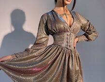 Блискуча сукня з корсетом Блискуча сукня з корсетом | PUSHKA SHOP