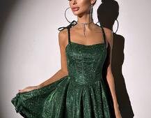 Блискуча корсетна сукня з пишною подвійною спідницею Блискуча корсетна сукня з пишною подвійною спідницею | PUSHKA SHOP