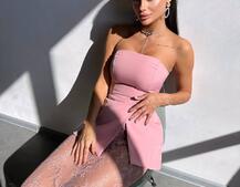 Комплект: піджак + блуза з баской + мереживна спідниця-шорти  Комплект: піджак + блуза з баской + мереживна спідниця-шорти  | PUSHKA SHOP