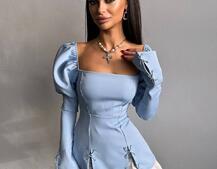 Сукня з об'ємними рукавами + спідниця з воланами Сукня з об'ємними рукавами + спідниця з воланами | PUSHKA SHOP