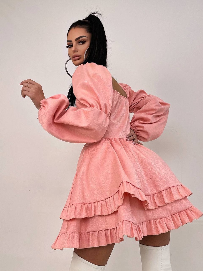 Корсетна сукня  з пишною подвійною спідницею та рюшами  | PUSHKA SHOP